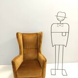 Dark Goldenrod Wingback Armchair model 437 by Gio Ponti for Cassina