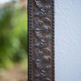 Repelled brass mirror, 74x43cm