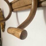 Curved wooden coat rack from the early 20th century