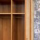 Vintage rattan and woven wicker wardrobe 1970s