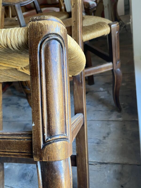 Ancienne chaise paille