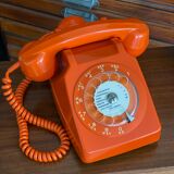 Vintage orange dial phone