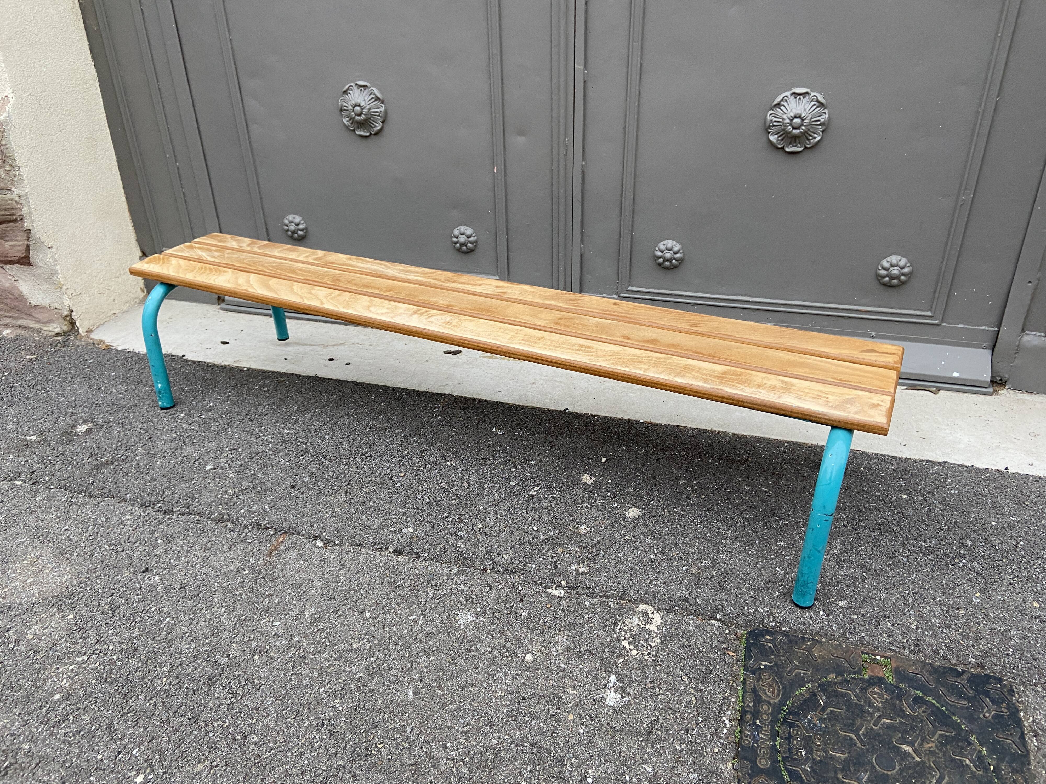 Industrial children's school bench Mullca 1960s