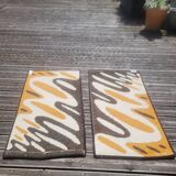 Pair of vintage wool bedspreads