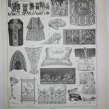 Engraving • embroidery, sewing, knitting • original lithograph from 1898