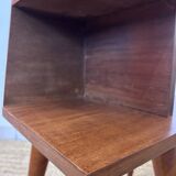 1950s teak tripod bedside table