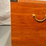 Gautier “Marine” bedside table in wood and brass, 1991