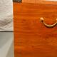 Gautier “Marine” bedside table in wood and brass, 1991