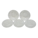5 Small Transparent Frosted Glass Plates Vintage Floral Decor Kig Indo