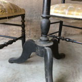 Napoleon 3 pedestal table and chair