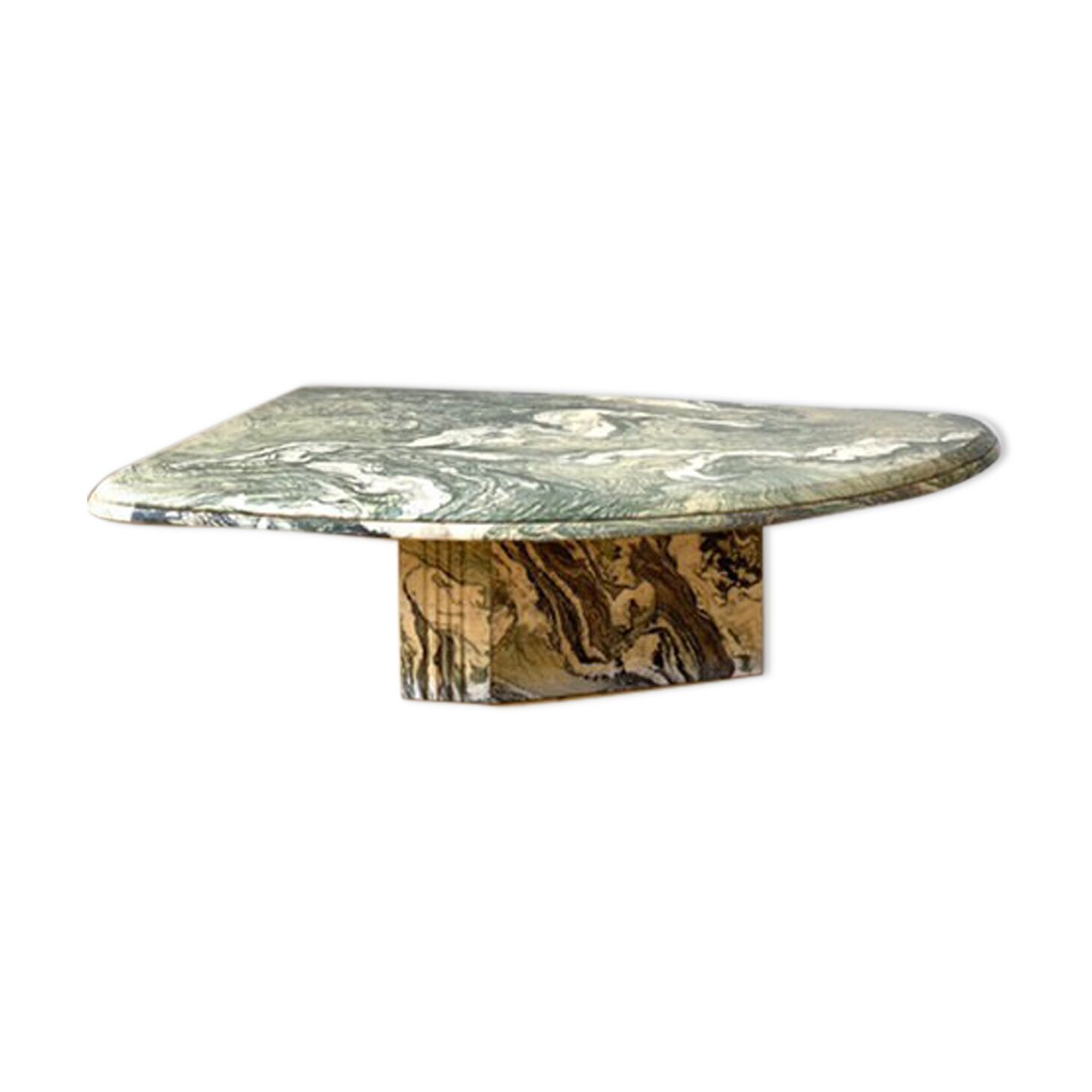 Green marble coffee table