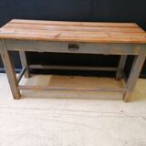 Patinated drapery table