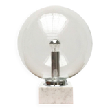 Mid-century glass and marble table lamp 3480 by Erco, 1960s.