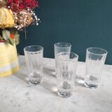 Set of 4 vintage French glasses for Pastis