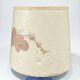 Lampe vintage en grès céramique bleu lavande - abat-jour fleurs séchées