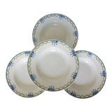 4 vintage soup plates from St Amand 220643