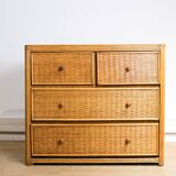 Rattan chest of drawers