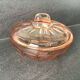 Vintage pink glass candy box