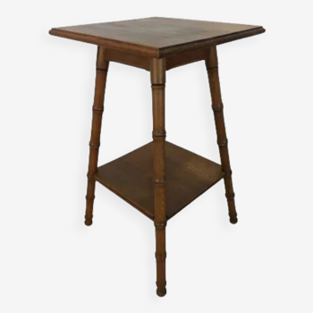 Table d'appoint bambou bois sculpté 1960 sellette