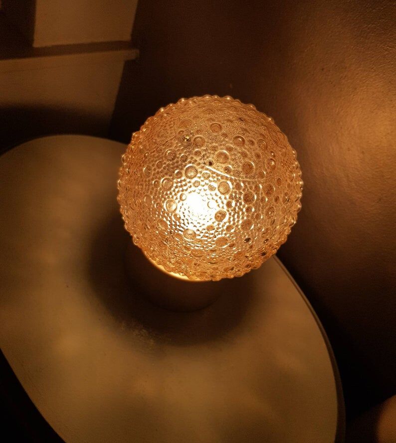 60s glass mid-century ceiling light