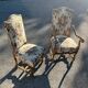 Fauteuil et chaise style Louis XIII