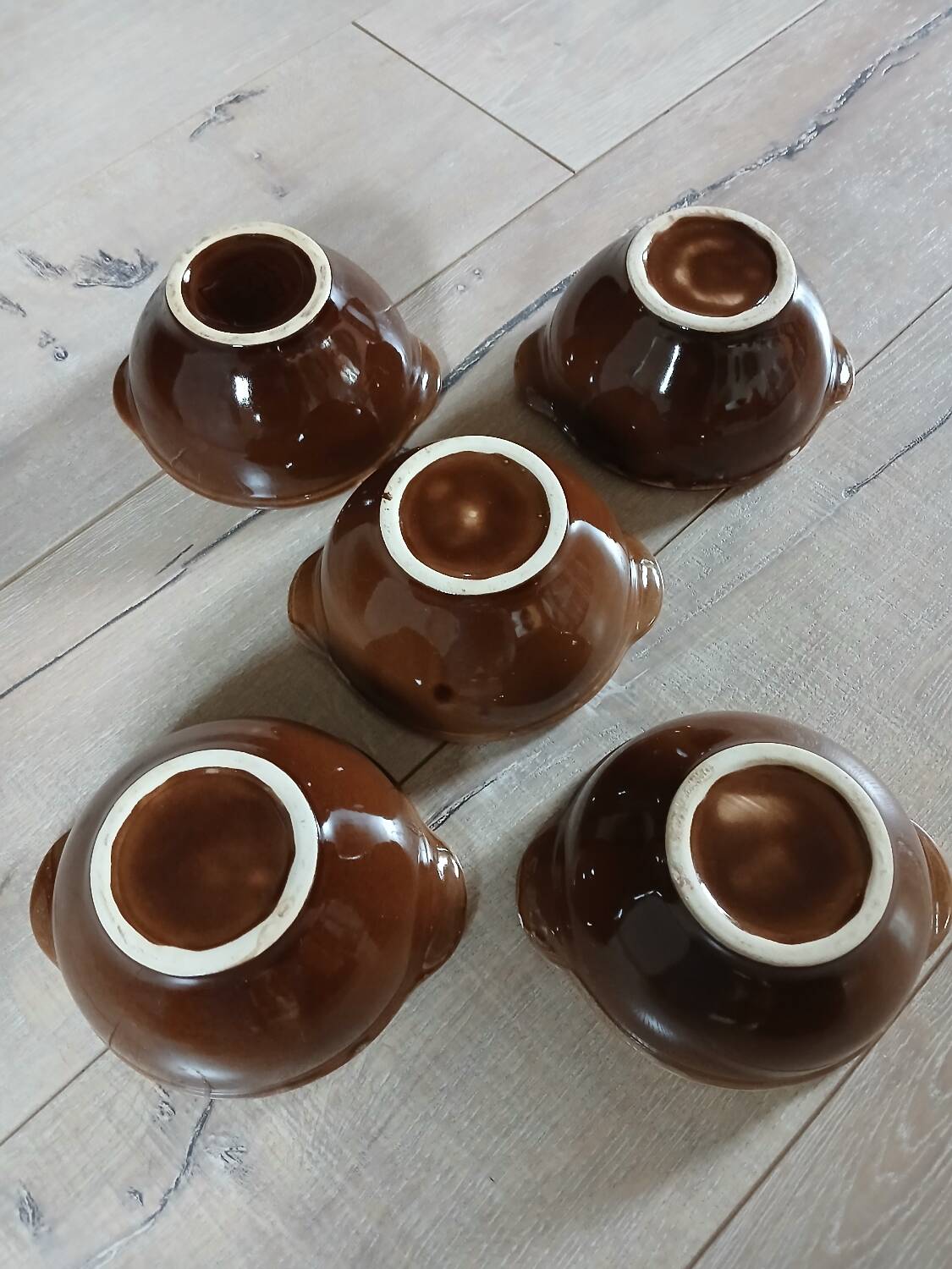 5 antique ear bowls Émile Henry
