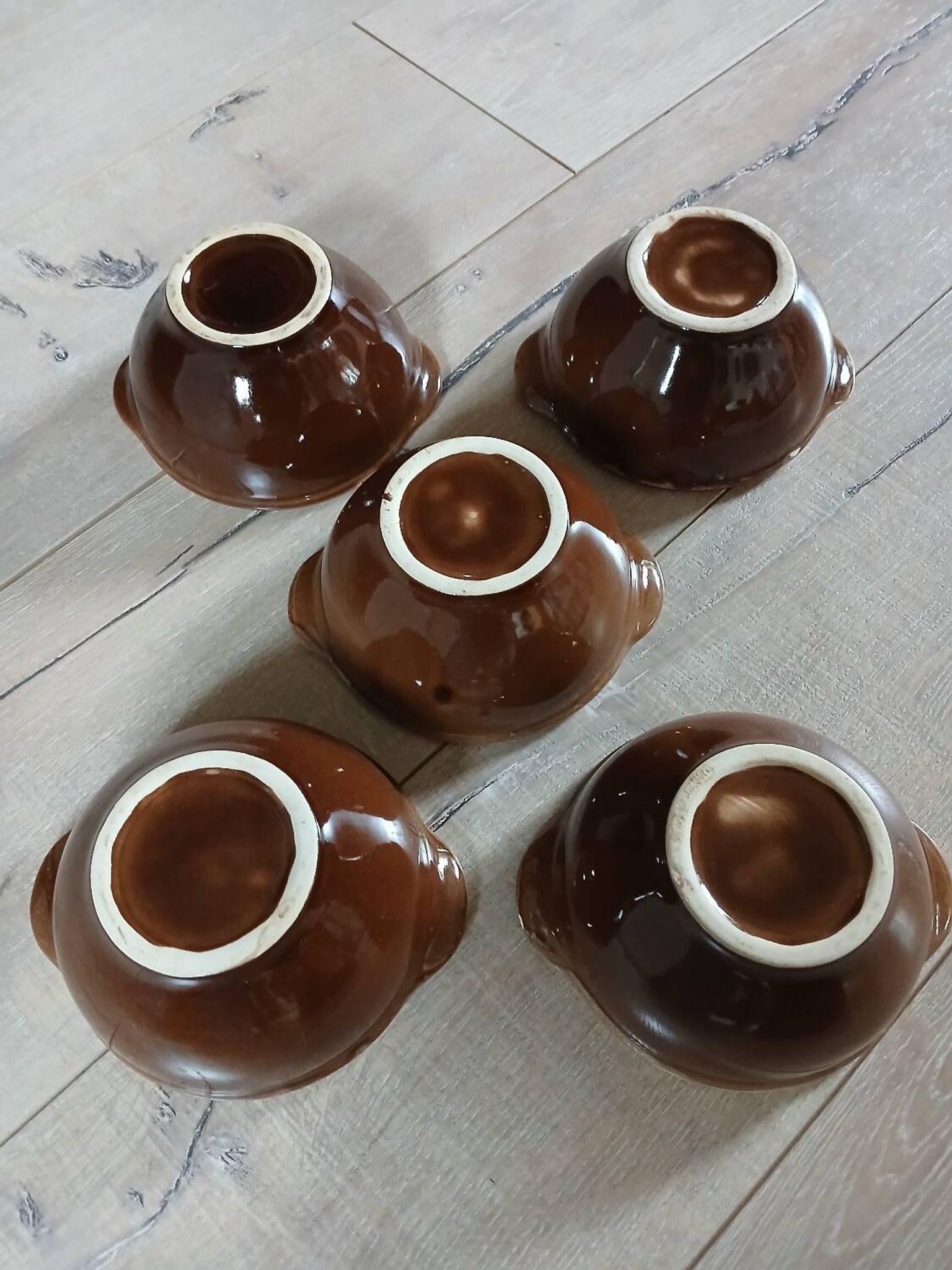 5 antique ear bowls Émile Henry