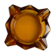Cendrier verre fumé orange