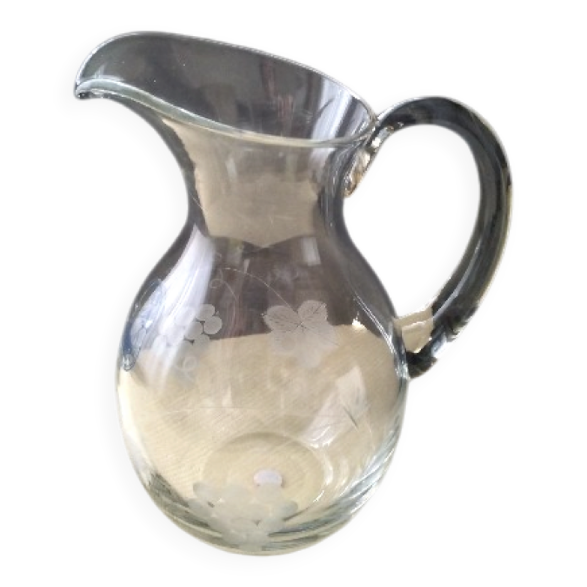 Cruche , carafe à eau en verre soufflé  1.650L