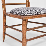 Chaise en rotin doré, 19e s