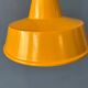 Small vintage yellow industrial pendant light