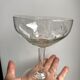 Set of 9 champagne glasses in crystal engraved 30s