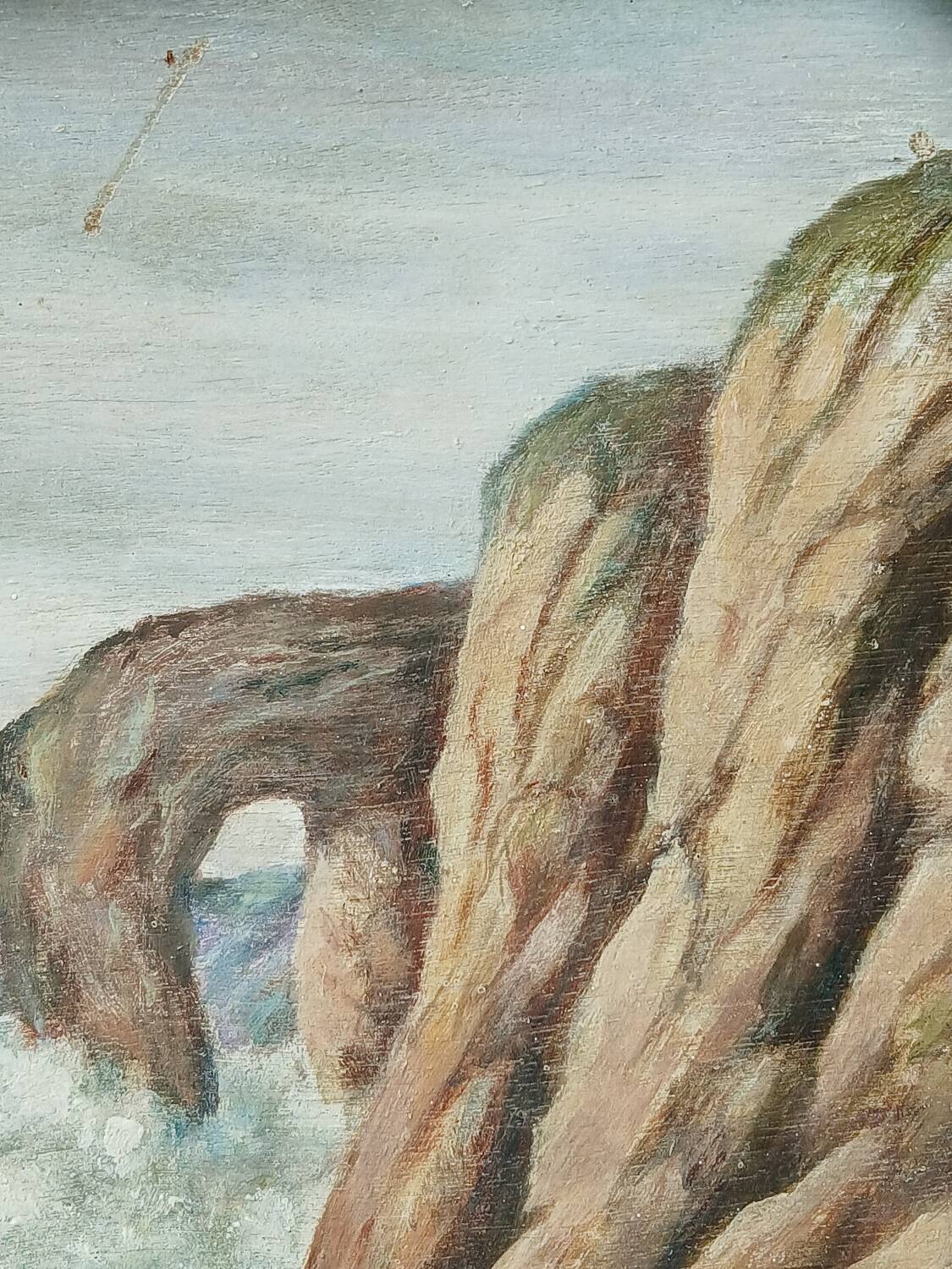 Painting on wood "seaside"