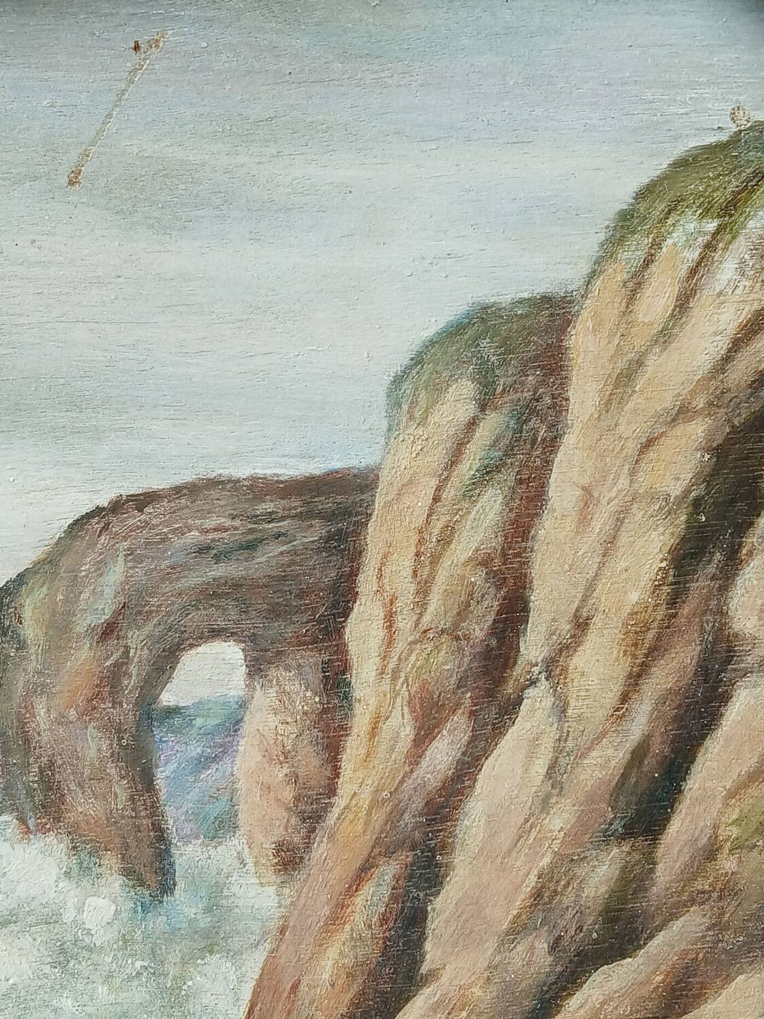 Painting on wood "seaside"