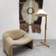 Domus floor lamp with vintage Swedish design by Jan Wickelgren.