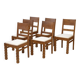 Ensemble de 6 chaises brutalistes 1960’s