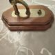 Paire d'appliques vintage bois et verre