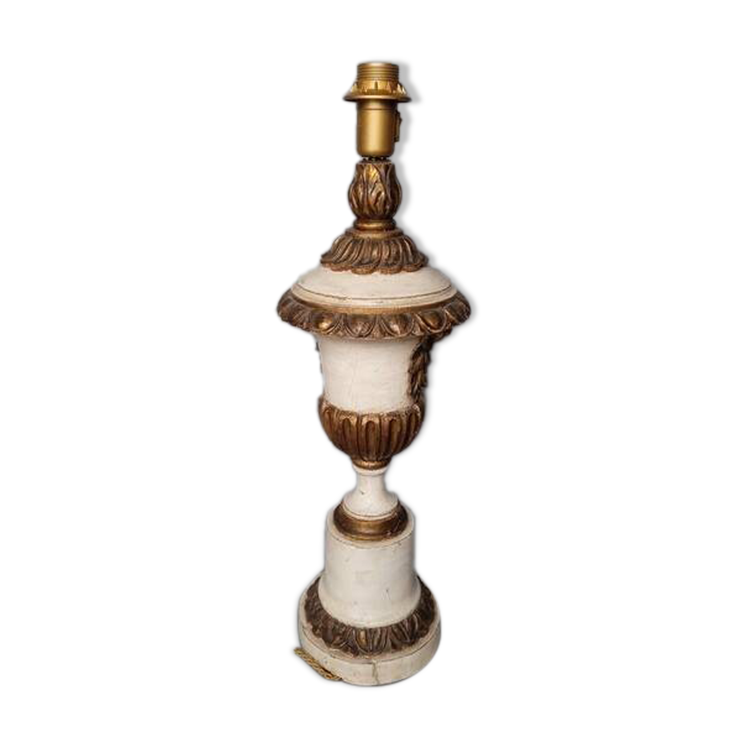 Medicis lamp carved polychrome wood ep 1940