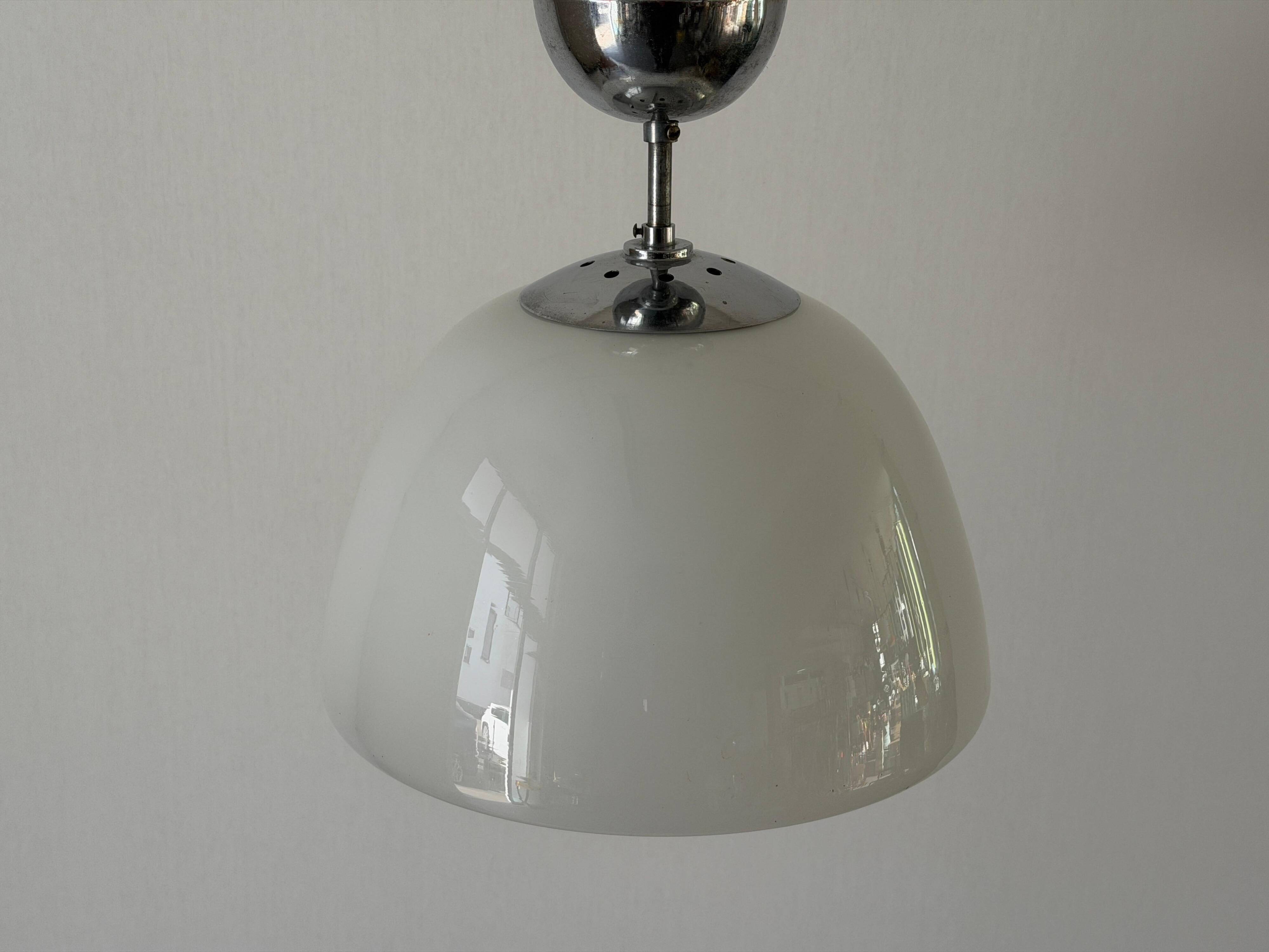 Opal glass ceiling light in Bauhaus style, Art Deco, 1940s, Germany