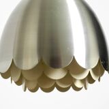Small 1960s Space Age pendant lamp by Doria made of aluminum and metal