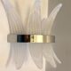 Belt sanded”palmette” murano glass wall sconce