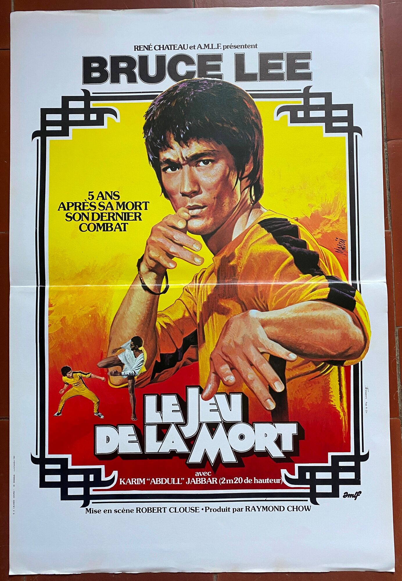 Original movie poster "Le Jeu de la Mort" Bruce Lee 40x60cm 1978