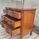 Small cherry crossbow chest of drawers, Regency/Louis XV style