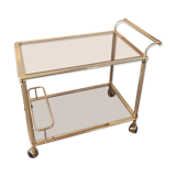 Dessert bar on brass wheels and gold metal
