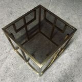 Tables laiton et verre Jean Lefevre