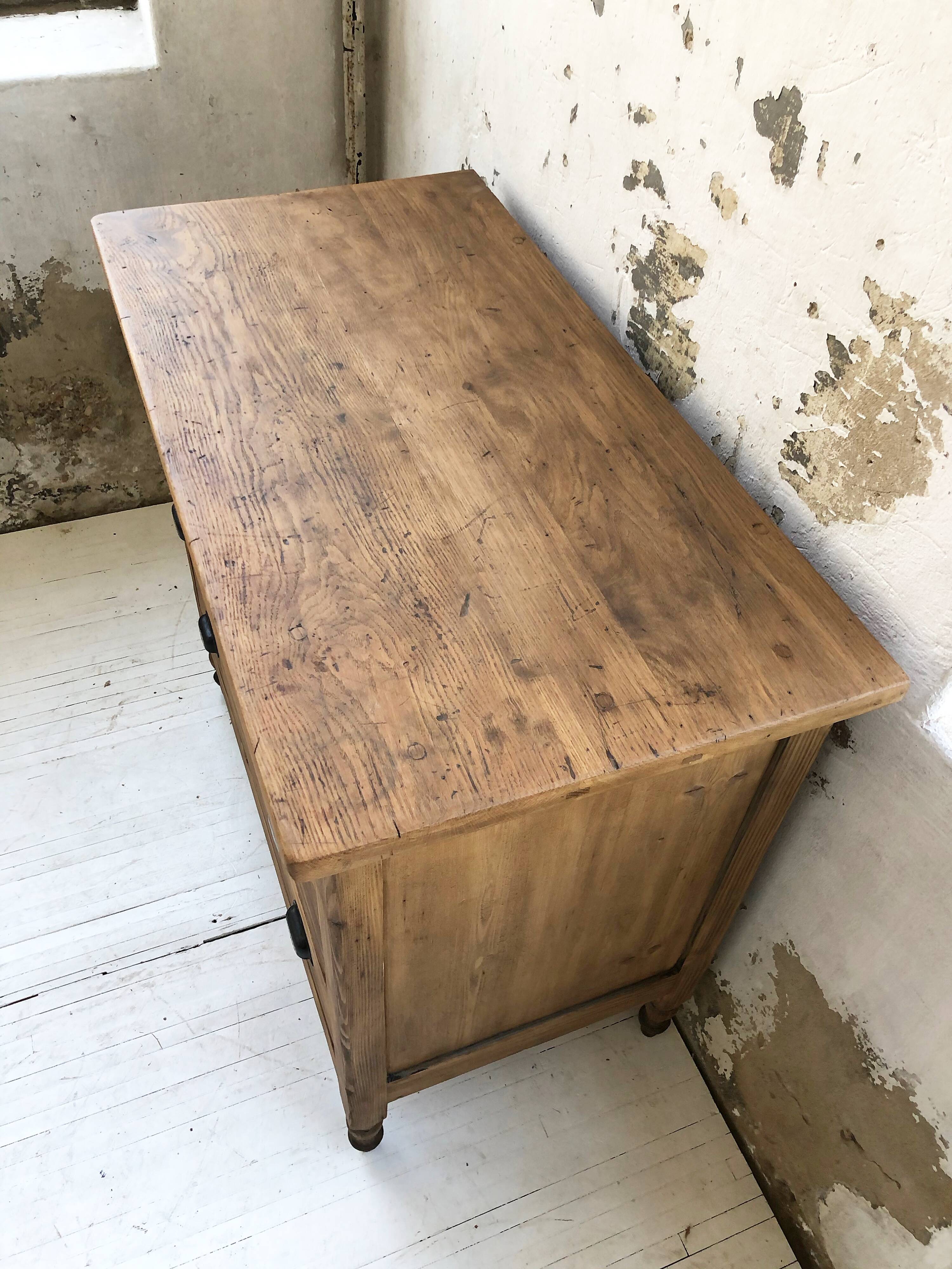 Oak workshop dresser