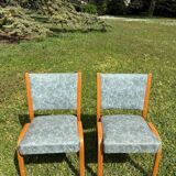 Pair of 2 Steiner Bow Wood chairs from the 1950s.