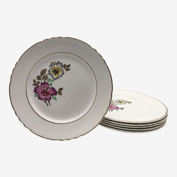 6 assiettes plates « moulin des loups »