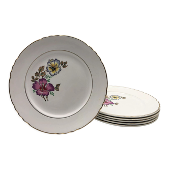 6 assiettes plates « moulin des loups »