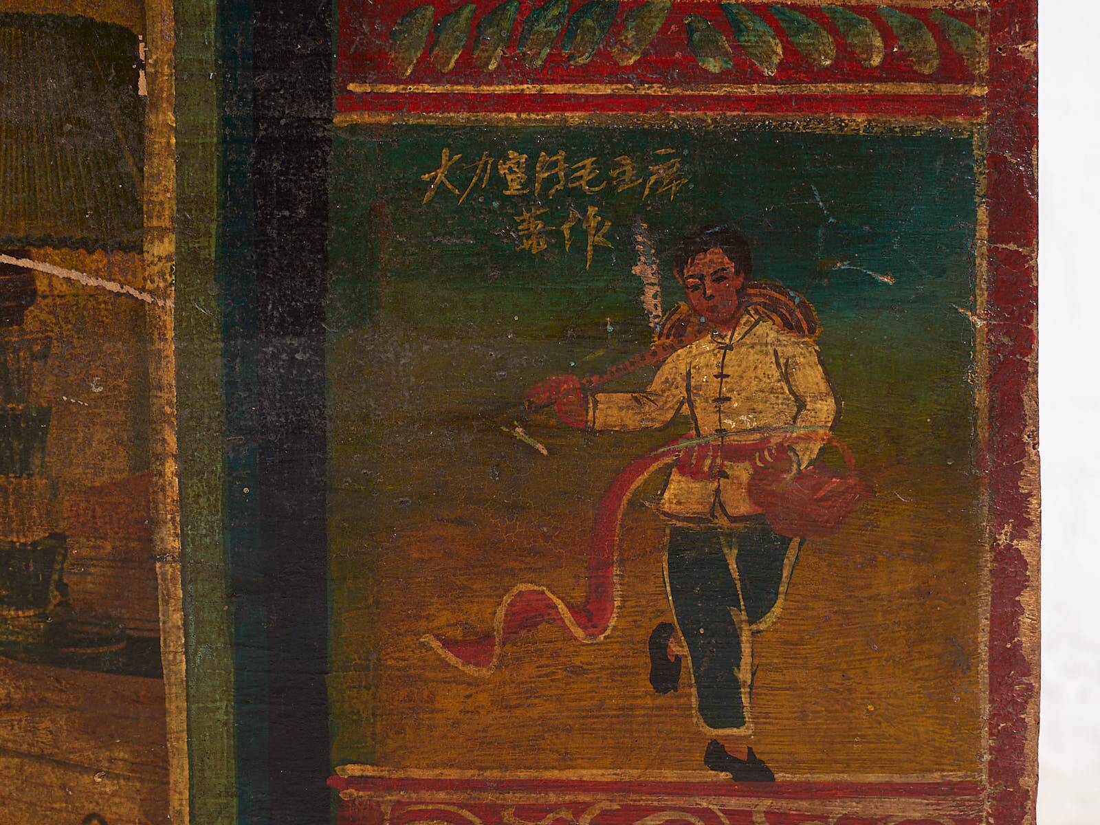 Antique Chinese brown storage trunk (c.1900) #6